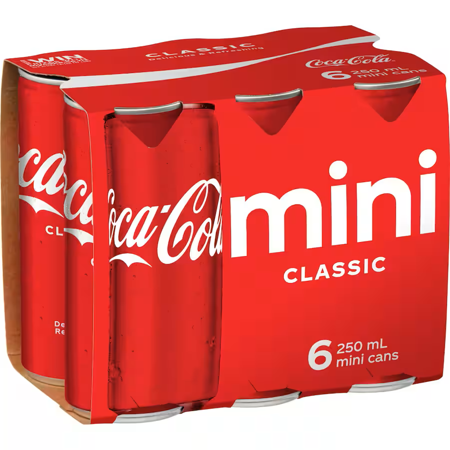 Mini 6 Pack Coke 250ml
