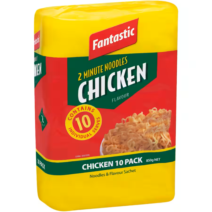 Fantastic 2 minute noodles Chicken 10 pack