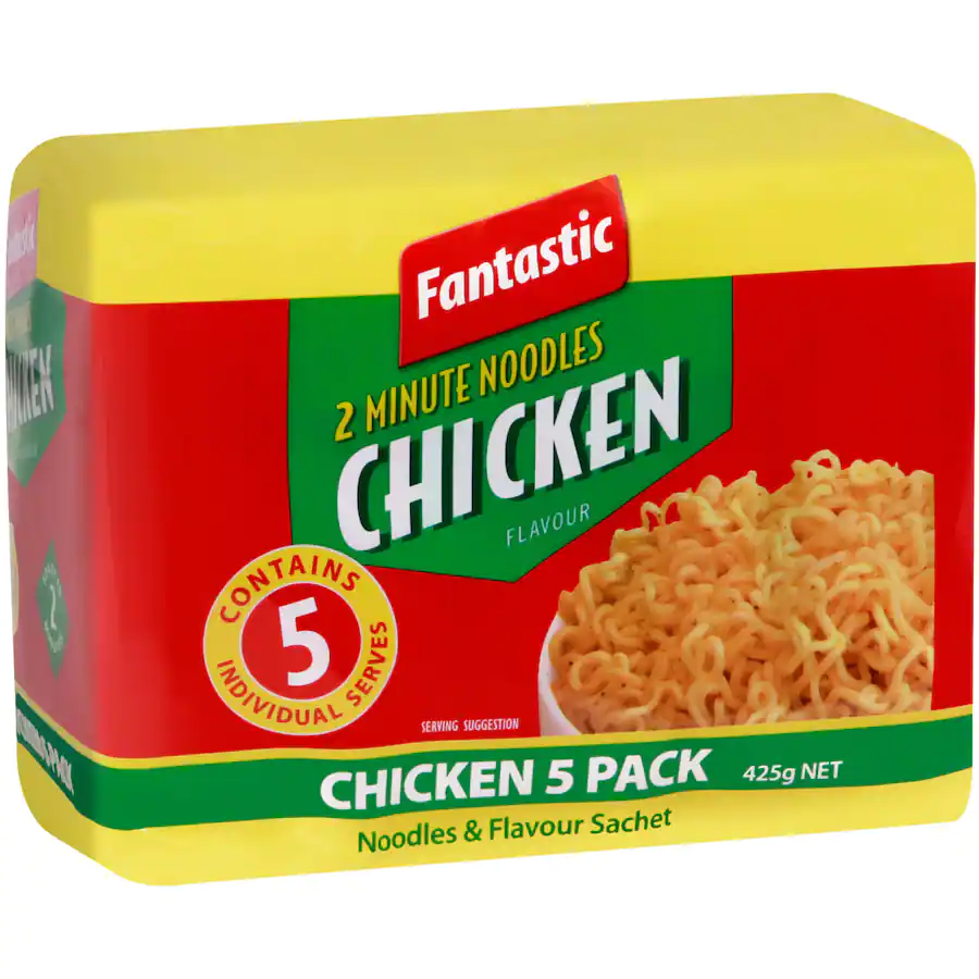 Fantastic 2 minute noodles Chicken 5 pack