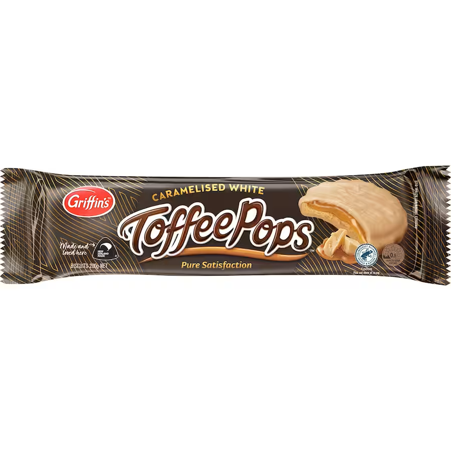 Griffins Toffee Pops White 200gms