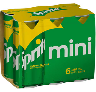Mini 6 Pack Sprite 250ml