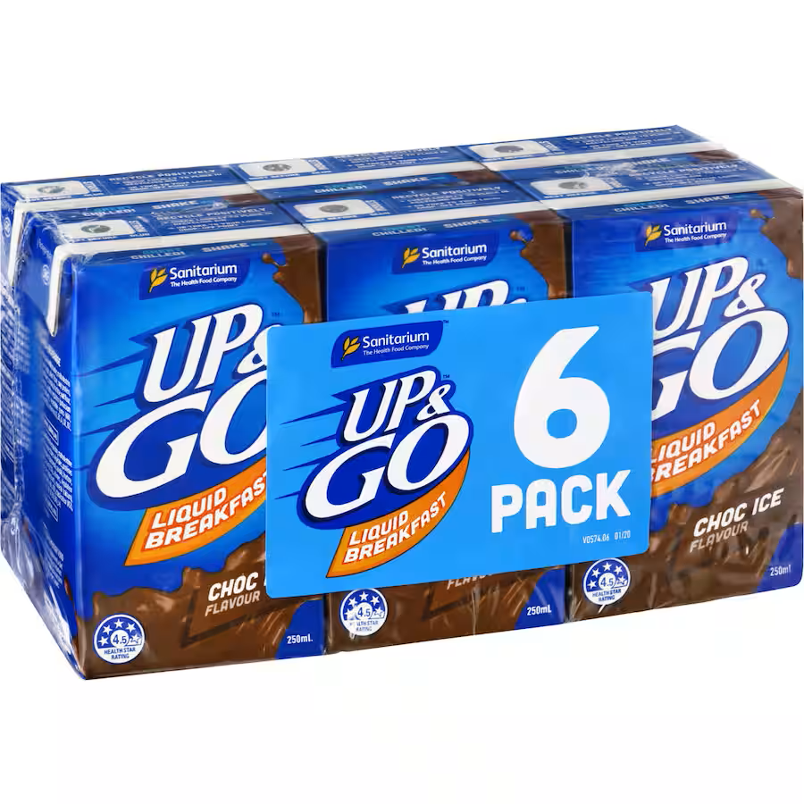 Up & Go Chocolate 6 Pack 250ml