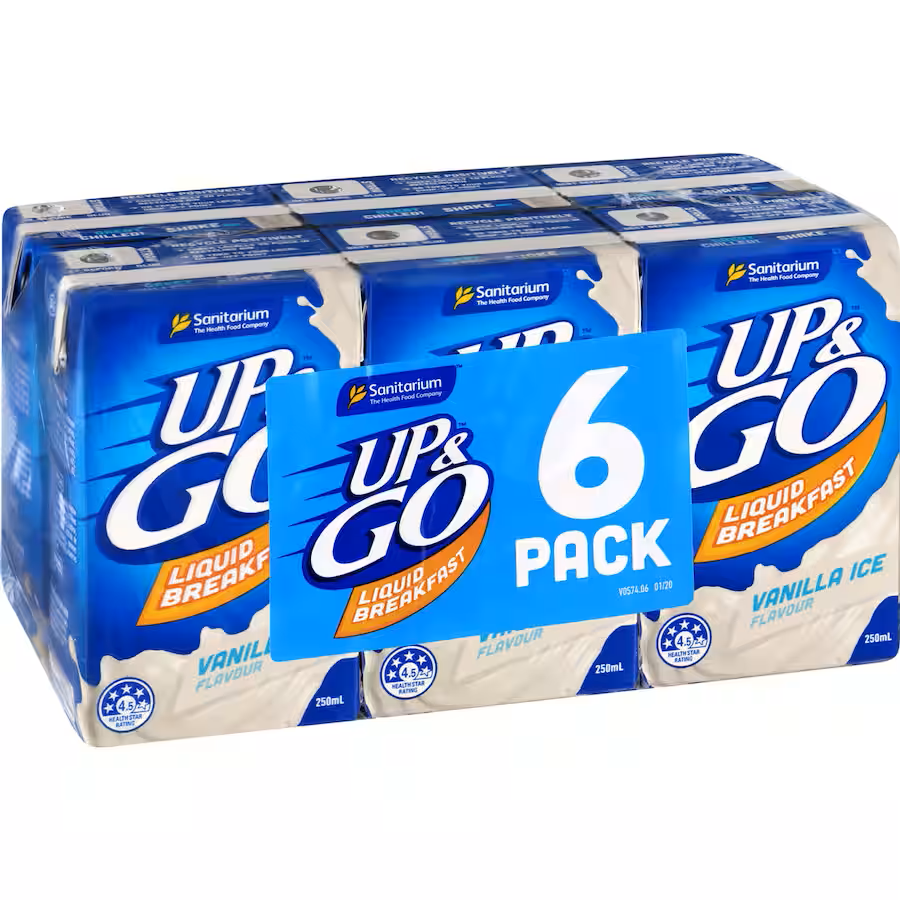 Up & Go Vanilla 6 Pack 250ml