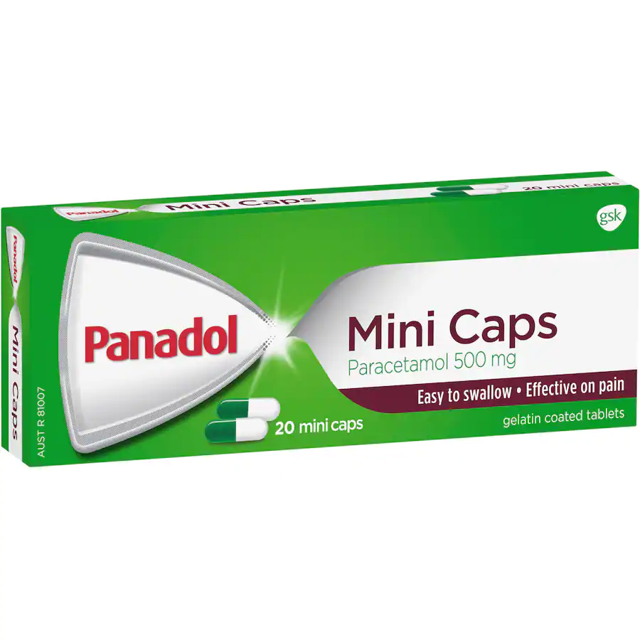 Panadol Mini Caps 500mg 20pk