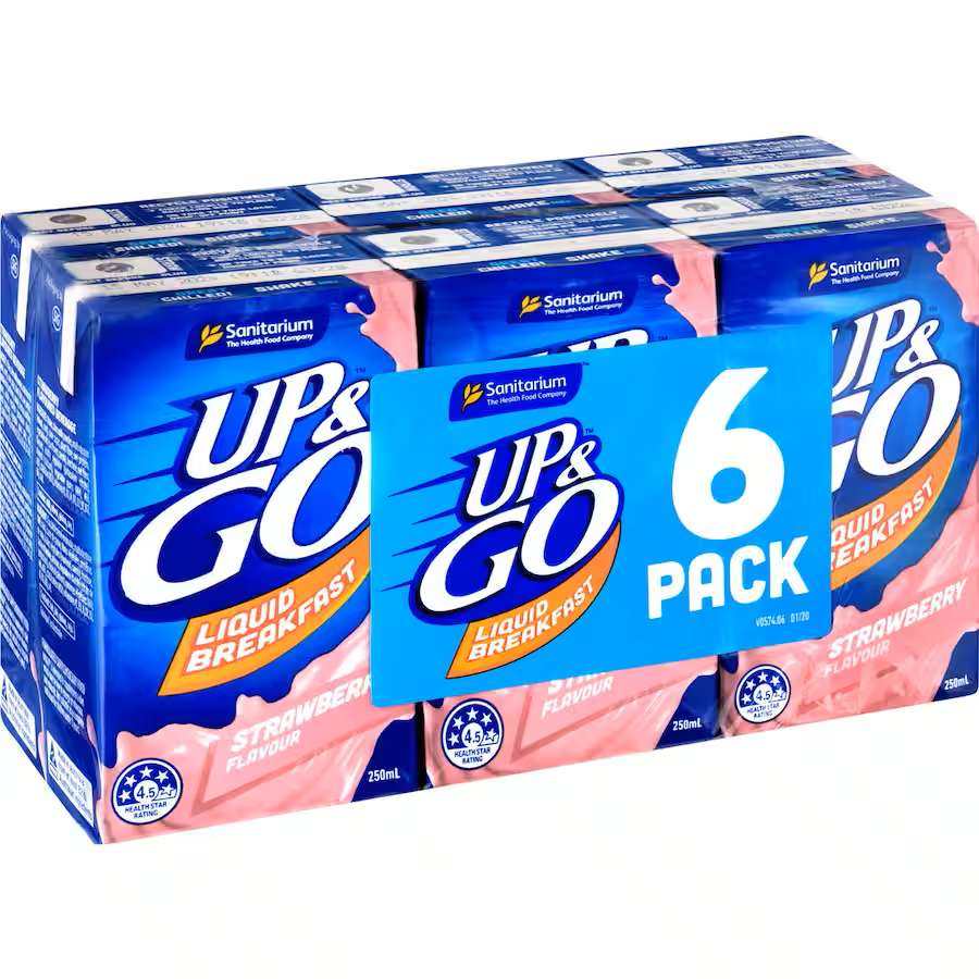 Up & Go Strawberry 6 Pack 250ml