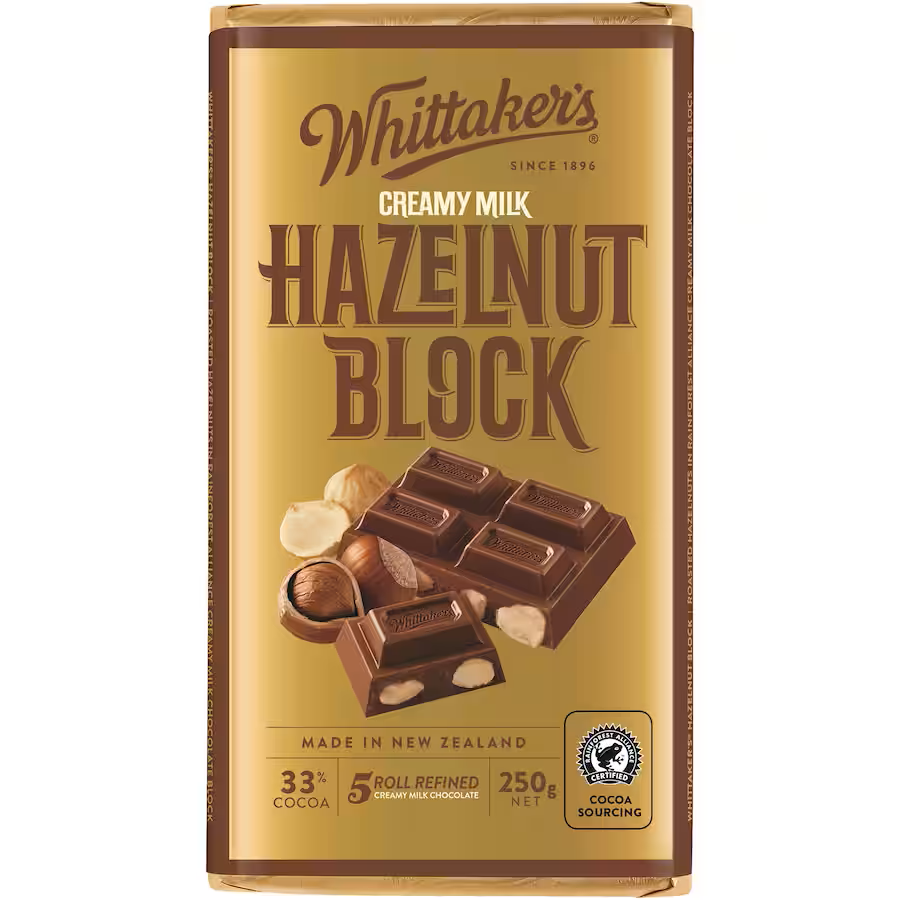 Whittaker's Hazelnut Block 250gms